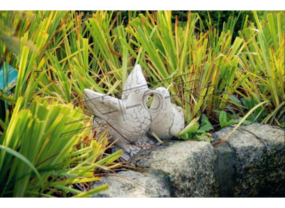 Garden decoration pigeons terrace stone figures figurine statue sculpture