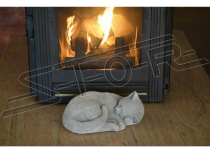 Garden Decorative Decoration Cat Terrace Stone Figures Figure Statue