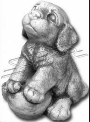 Garden White Decoration Dog Terrace Stone Figures Decorative Statue Figure