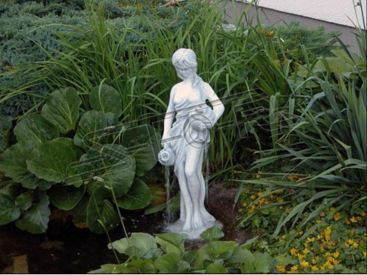 Garden statue "Lady Fontaine" 78cm pond figure humans cast stone