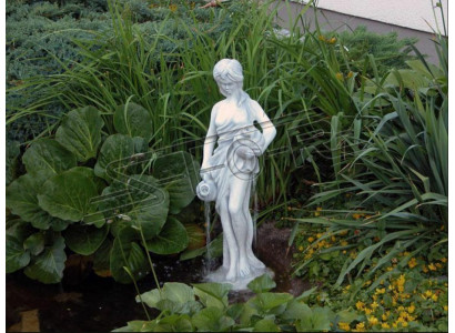 Garden statue "Lady Fontaine" 78cm pond figure humans cast stone