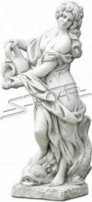 Garden Figure "Lady Fontaine" 140cm Pond Figure Human Stone Cast