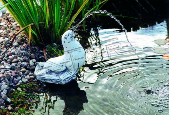 Garden figure "Fontaine" 32cm Pond figure Stone casting statue