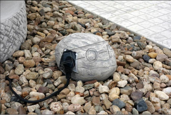 Stone for Outdoor Outlet Socket Decoration Garden Decor