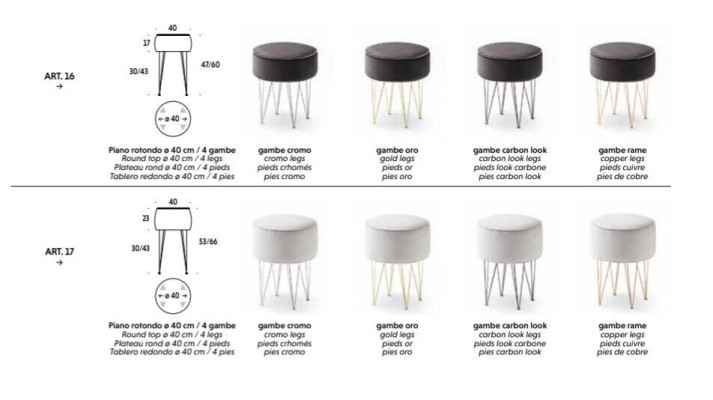Round Ottoman Footstool Stool Seat Side Stool Upholstered Stool