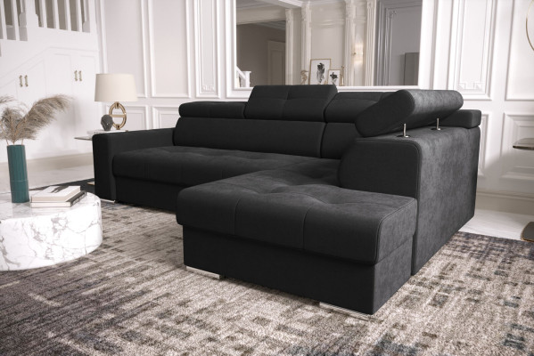 Sectional sofa L shape couch upholstery living room couches sofas modern black design