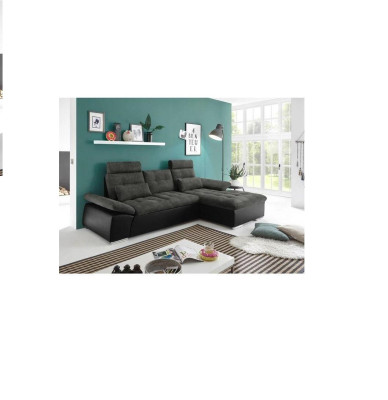 Corner sofa L-shape sofa living landscape set with bed function upholstery design
