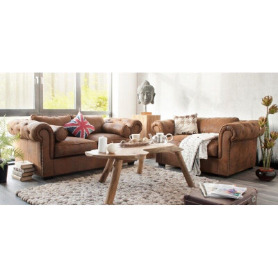 Chesterfield Sofa Set 3+2 Couch Upholstery Set Sofas Couches New Leather Sofa