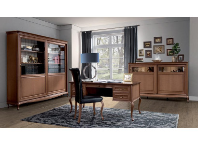 Office furniture shelf desk chest of drawers armchair cabinet complete 4-piece set.
