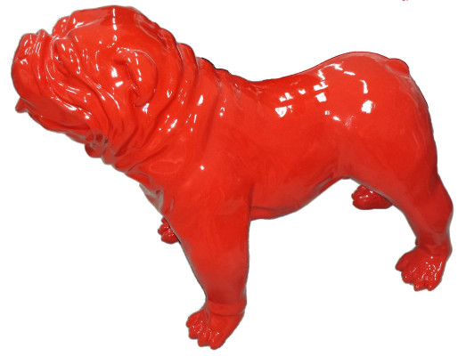 Design Dog Decoration Statue Sculpture Abstract Decoration Figures Statues Red Animal