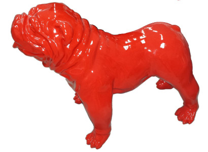 Design Dog Decoration Statue Sculpture Abstract Decoration Figures Statues Red Animal