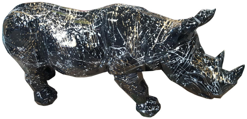 Decoration Statue Rhinoceros Sculpture Abstract Designer Loft Decoration Sculptures Garden