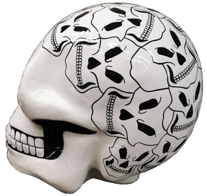 Designer Figure Modern Figures Decoration Skull Deco Garden Sculpture Sculpture