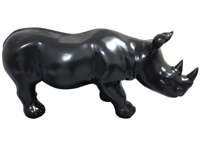 Rhino Figure Statue Figures Statues Sculpture Garden Decoration Abstract Black