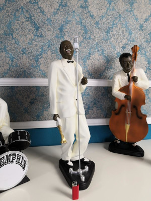 5X DESIGNER SET FIGURINES SCULPTURES STATUES MUSICIANS XXL BIG FIGURINES STATUE