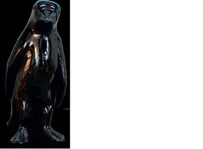 Design Penguin Black Figurine Statue Sculpture Figures Sculptures Decor New 3062