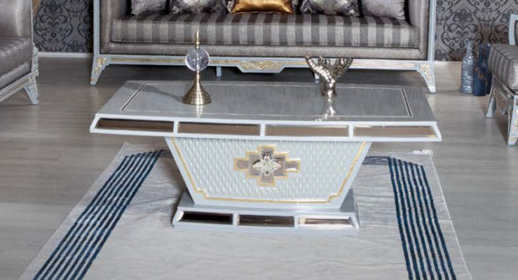 Classic Sofa Set Royal Style Furniture Sofa Couch Set Coffee Table 4-piece Set