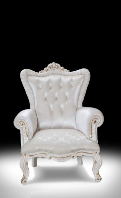 Luxurious sofa set for the living room in classic style in the color white