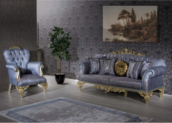 A fabulous classic sky-blue armchair for your living room