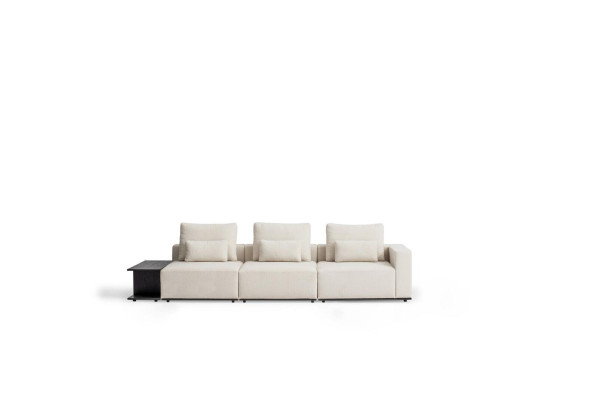 White living room sofa luxury four-seater upholstered furniture modern style furniture