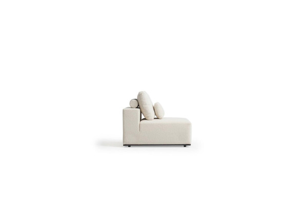 U-shaped living landscape sofa white upholstered furniture textile sofa wooden frame