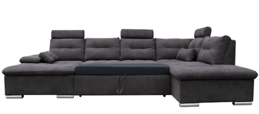 Corner sofa U shape, sofa living landscape set, fabric sofas with bed function sleep