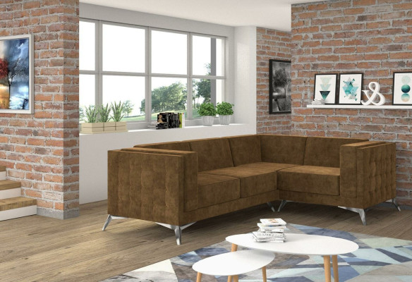 Fabric L-shape couch living area corner sofa set modern design sofa