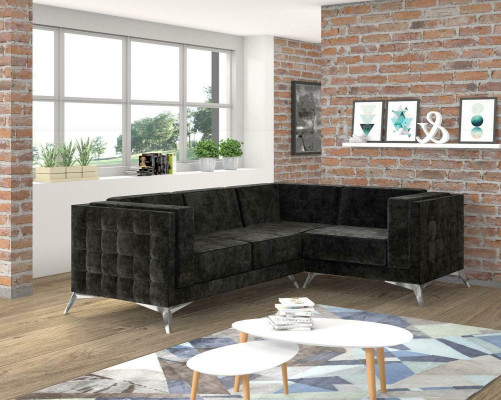 L-form couch living landscape corner sofa set modern design sofa textile fabric new