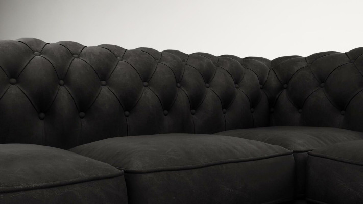 Chesterfield sectional sofa L-shape fabric design couch upholstery seat sofa textile