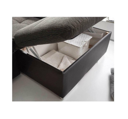 Sectional U-shaped sofa living landscape set with bed function design upholstery