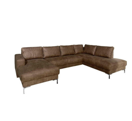 Corner sectional U-shape living area sofa couch upholstery set vintage