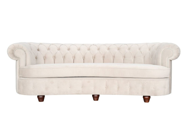 Chesterfield 3-seater designer upholstered couch sofa sofas couches textile fabric new
