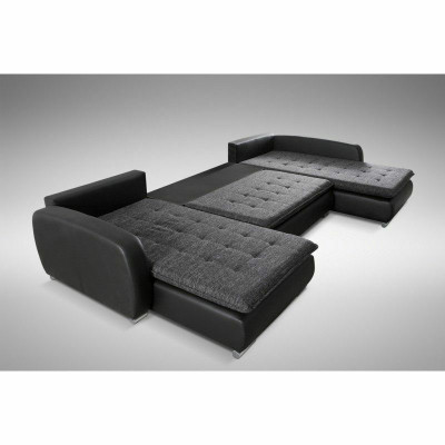 Design corner sofa Elena with bed function couch upholstery seating corner sofas XXL new