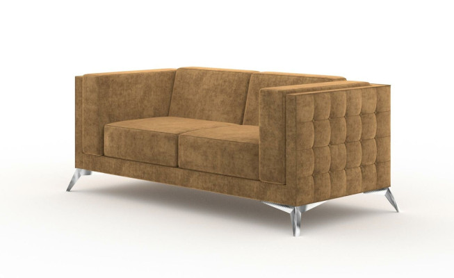 Chesterfield Upholstered Couch Fabric Sofas Sofa Seating Suite Two-Seater 2 Seater