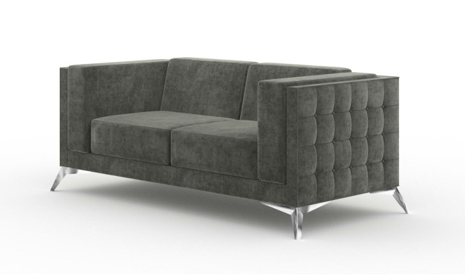 Chesterfield Couch Sofa Upholstery 2 Seater Couch Sofa Set Gray New