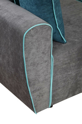 Big Sofa Couch Corner Sofa Bed XXL Upholstery Corner Set Fabric Living Landscape