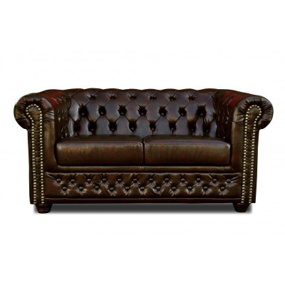 Chesterfield Sofa York 2-seater with bed function Couch Upholstered Sofas Couches New