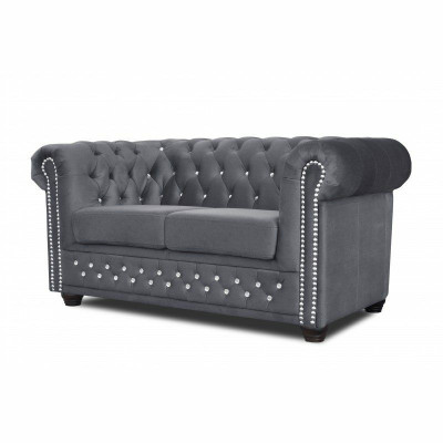 Chesterfield York Blink with Bed Function Textile Couch Upholstered Sofas Couches New
