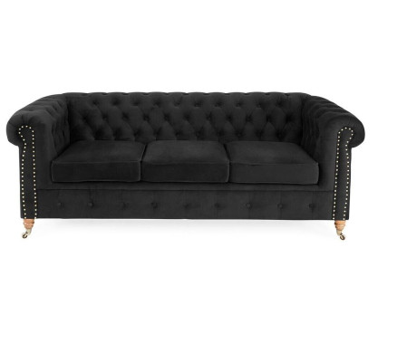 Chesterfield 3-seater sofa office couch with bed function sofas couches three-seater