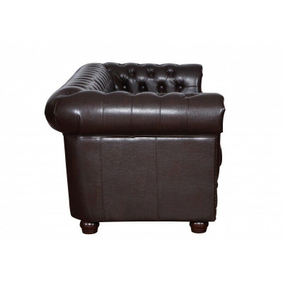 Three-seater couch upholstery design sofa 3-seater seat sofas room brown luxury