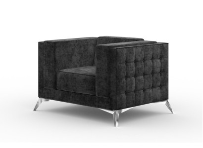 Chesterfield Armchair Couch 1 Seater Sofa Textile Fabric Sofas Upholstery New