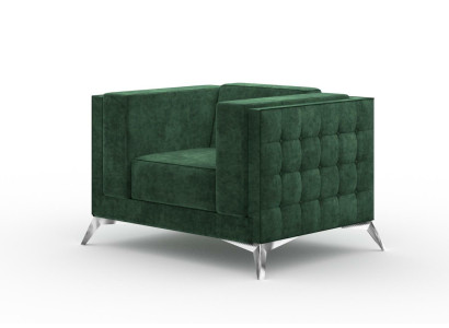 Chesterfield Armchair 1 Seater Couche Upholstery New TV Sofa Textile Fabric