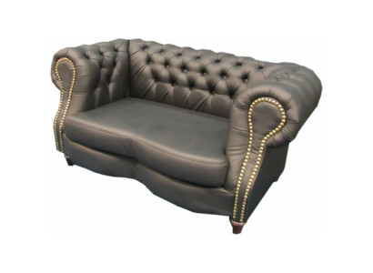 Chesterfield Lincoln 2-seater couch upholstered sofas club design leather sofa