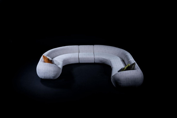 U-shaped upholstered living landscape living room set luxury couch modern
