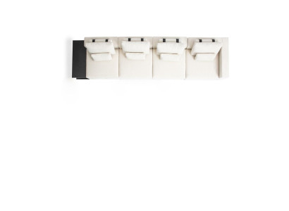 White five-seater living room couch textile furniture modern sofa design