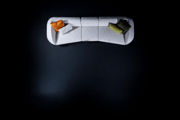 Upholstered Furniture Six-seater Living Room Couch Textile Sofas Modern Furniture