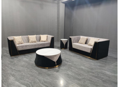 Designer 3+2 Sofa Set Stylish Modern Coffee Table Living Room Sofas 3-piece Set
