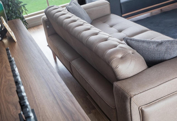 Sofa 4-seater design sofas upholstered gray textile relax seating furniture modern