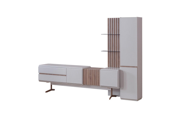 Exclusive living room set, 2-piece, TV stand, cabinet, shelf, shelves, furniture