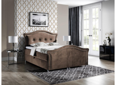 Chesterfield box spring beds hotel bed bedroom velvet bed frame double